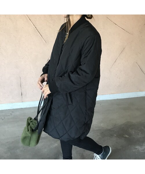 copine(コピン)の「最後の再々入荷!大人気シリーズ!ノーカラーリブキルティングコート(2color)(その他アウター・レディース・その他)」の14枚目の写真