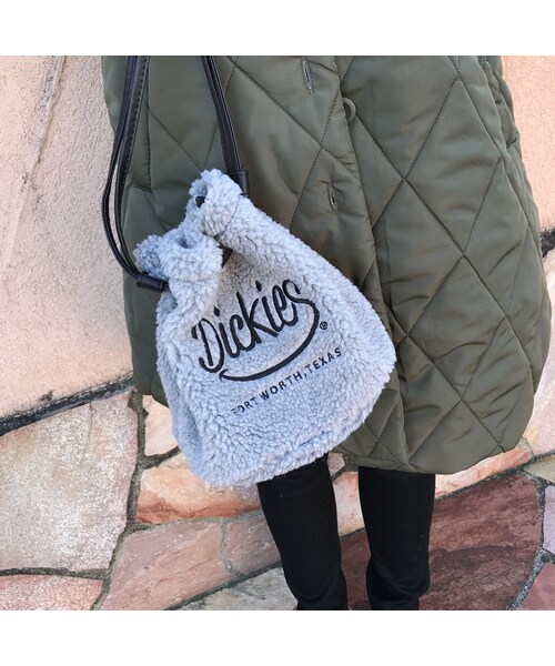 copine（コピン）の「Dickiesボア巾着バッグ（4color）【クリックポスト対象商品】（ハンドバッグ・レディース・その他）」の6枚目の写真