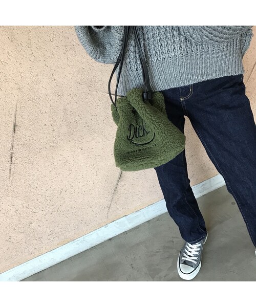 copine（コピン）の「Dickiesボア巾着バッグ（4color）【クリックポスト対象商品】（ハンドバッグ・レディース・その他）」の7枚目の写真