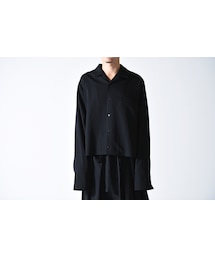 BISHOOL | BISHOOL Wool Gabardine Double Cuffs Short Shirts(シャツ/ブラウス)