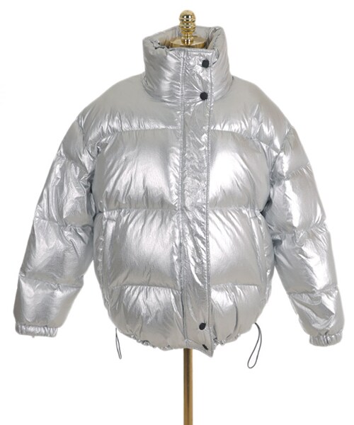 DINT(ディント)の「オーバーサイズダウンジャケット(ダウンジャケット/コート・レディース・오렌지/실버・one(44~66size))」の3枚目の写真