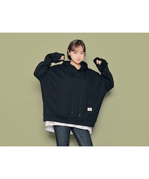 HOTPING | オーバーサイズ裏起毛無地パーカー(その他トップス)