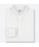 ユニクロ | エクストラファインコットンブロードシャツ（ボタンダウン・長袖）(襯衫)