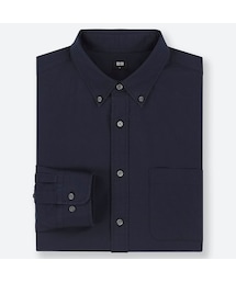 UNIQLO | エクストラファインコットンブロードシャツ（ボタンダウン・長袖）(シャツ/ブラウス)