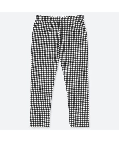 UNIQLO（ユニクロ）の「レギンス（チェック・10分丈）（その他ベビー用品・キッズ・PINK 11/GRAY 03/BLACK 09・100/90/70/80/110）」の2枚目の写真