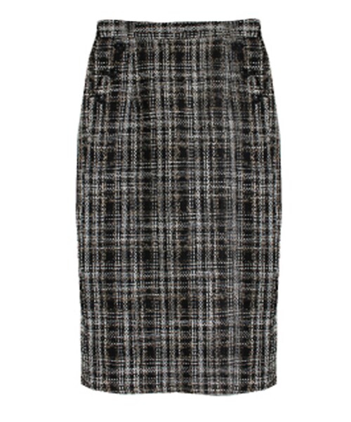 STYLEBLOCK（スタイルブロック）の「オーバーチェックタイトスカート（スカート・レディース・ベージュ/ブルー系/ブルー/グレー・M）」の2枚目の写真