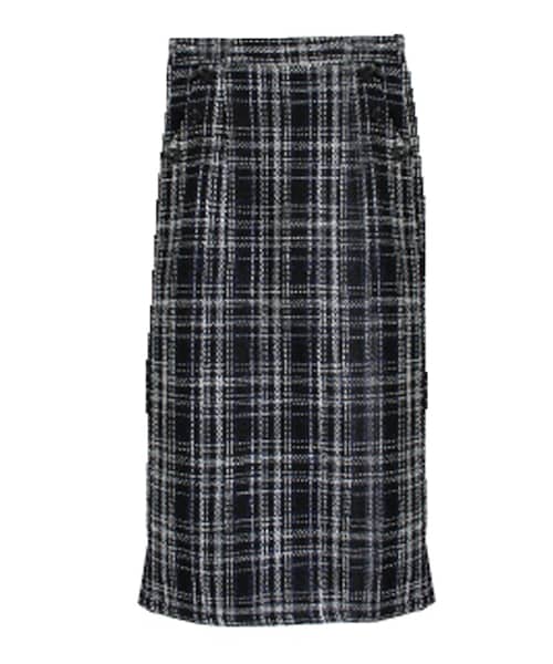 STYLEBLOCK（スタイルブロック）の「オーバーチェックタイトスカート（スカート・レディース・ベージュ/ブルー系/ブルー/グレー・M）」の3枚目の写真