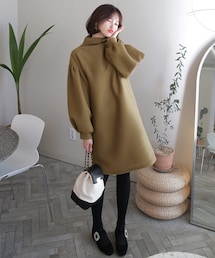 DHOLIC | 起毛ハイネックパフスリーブワンピース(ワンピース)