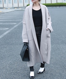 LAULEN | Knit Shawl Coat(その他アウター)