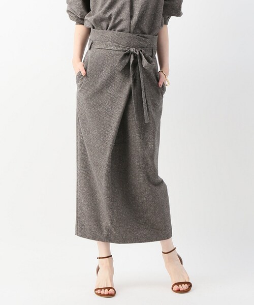 Plage silk/linen long スカート plage silk/linen longスカート silk/linen long スカート