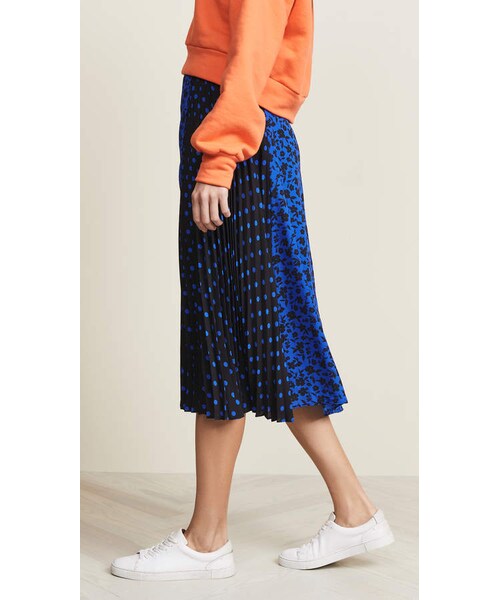 Alice and Olivia(アリスオリヴィア)の「alice + olivia Lilia Asymmetrical Pleated Midi Skirt(スカート・レディース・Blue・0/2/4/6/8/10/12)」の5枚目の写真