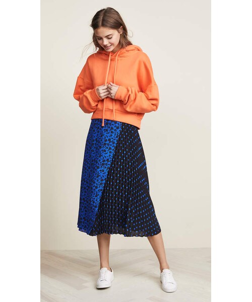 Alice and Olivia(アリスオリヴィア)の「alice + olivia Lilia Asymmetrical Pleated Midi Skirt(スカート・レディース・Blue・0/2/4/6/8/10/12)」の6枚目の写真