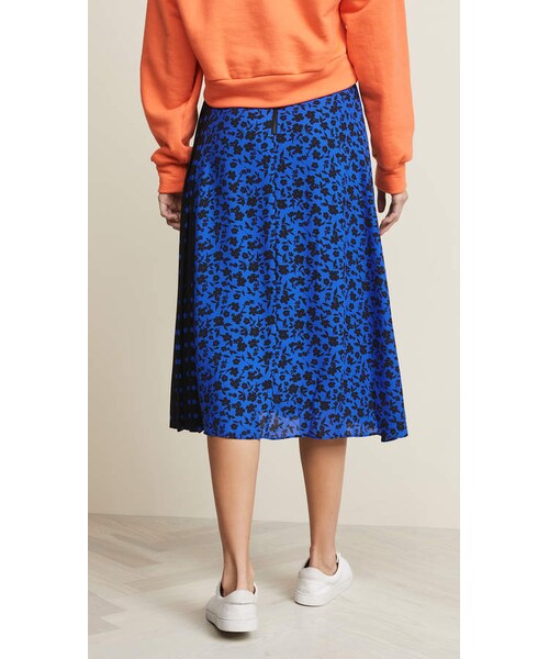 Alice and Olivia(アリスオリヴィア)の「alice + olivia Lilia Asymmetrical Pleated Midi Skirt(スカート・レディース・Blue・0/2/4/6/8/10/12)」の2枚目の写真
