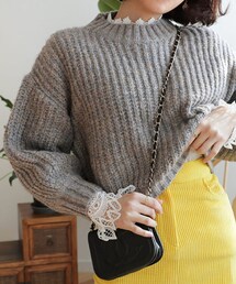 DHOLIC | カラーミックスクロップドニット(ニット/セーター)