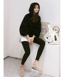 minsshop | 袖バルーン起毛フード(パーカー)