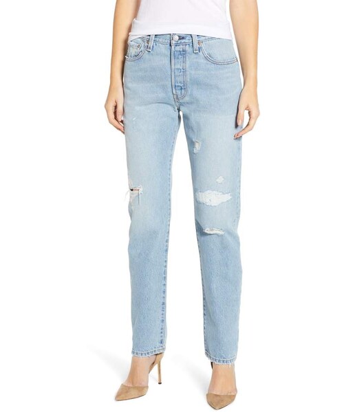 levi's ripped skinny jeans