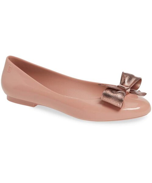 melissa（メリッサ）の「Melissa Doll III Bow Flat（シューズ・レディース・Beige/Black/Pink・10 M/7 M/5 M/8 M/6 M/9 M）」の3枚目の写真