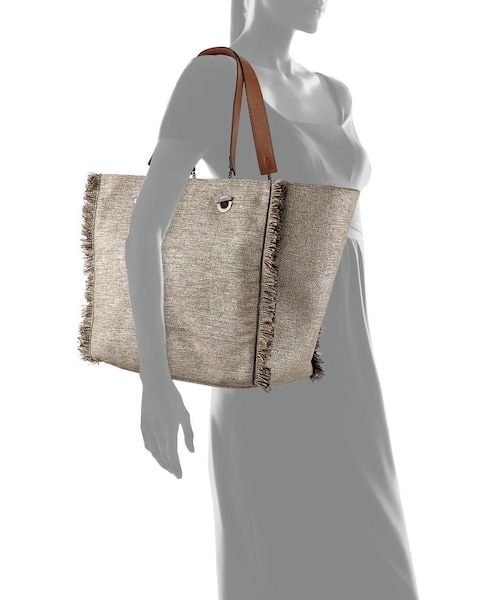「BRUNELLO CUCINELLI」コットン＆リネン キャンバストート BRUNELLO CUCINELLI」コットン＆リネン キャンバストート