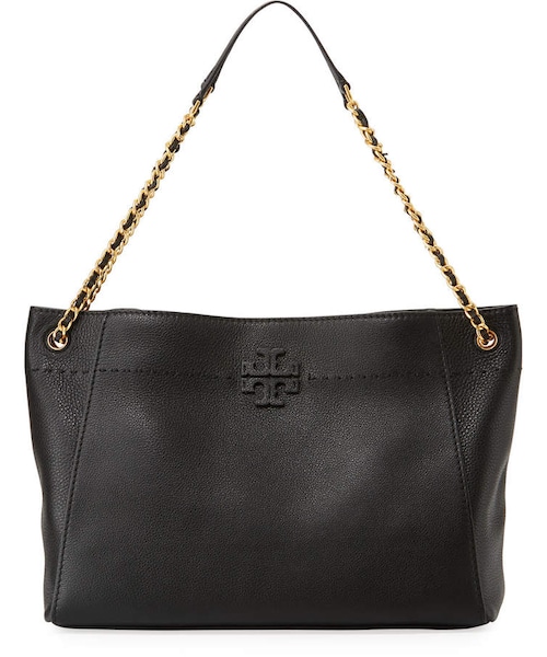 TORY BURCH（トリーバーチ）の「Tory Burch McGraw Woven Chain Slouchy Tote Bag（トートバッグ・レディース・Black・One Size）」の4枚目の写真