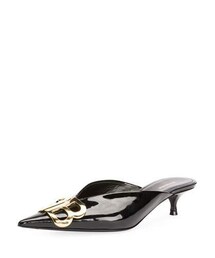 BALENCIAGA | Balenciaga BB Knife Patent Kitten-Heel Mules(サンダル)