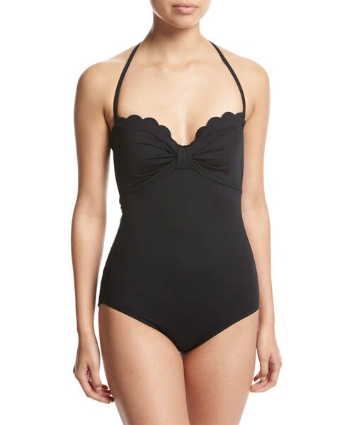 kate spade new york（ケイトスペード ニューヨーク）の「Kate Spade New York Scalloped Bandeau One-Piece Swimsuit（水着・レディース・Pink・Medium/Small/Large）」の4枚目の写真