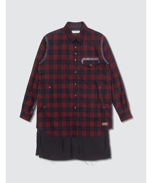 John UNDERCOVER 長袖シャツ グレー/ワインレッド UNDERCOVER（アンダーカバー）の「John Undercover × Pendleton Red