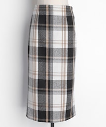 DHOLIC | 裏起毛チェックHラインスカート(スカート)