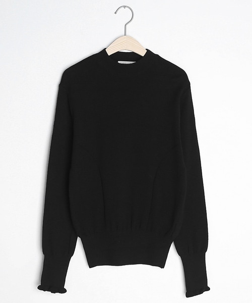 DHOLIC(ディーホリック)の「フリルヘムスリーブニット(ニット/セーター・レディース・ブルー/ホワイト/ブラック/ベージュ・FREE)」の3枚目の写真