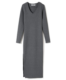 GRL | Vネックサイドスリットリブワンピース(ワンピース)