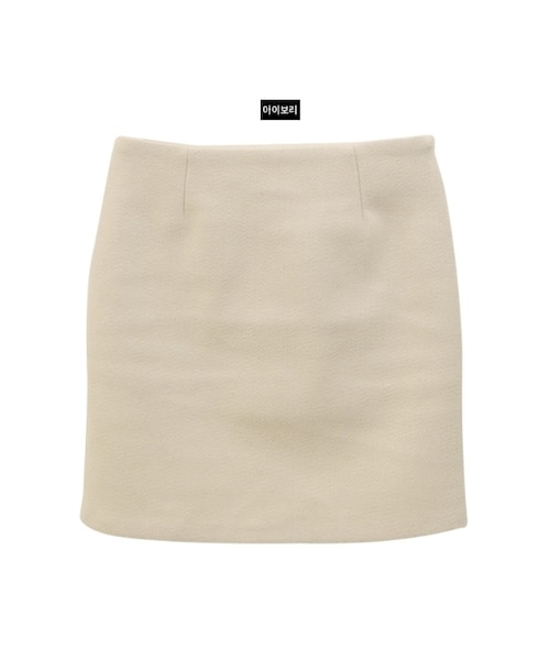Dailyabout(デイリーアバウト)の「サイドファスナーストレートスカート(スカート・レディース・ホワイト/ベージュ/ブラック・S/M)」の1枚目の写真