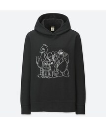 UNIQLO | カウズ×セサミストリートスウェットプルパーカ（長袖）(パーカー)