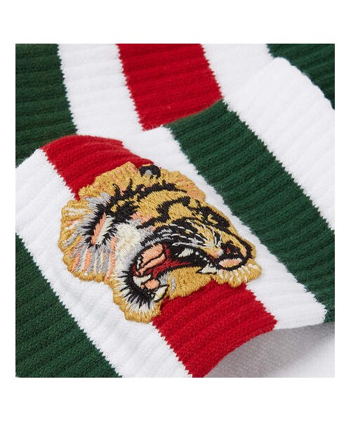 GUCCI（グッチ）の「Gucci Appliquéd Stretch Cotton-Blend Socks（ソックス/靴下・メンズ・White・M/L）」の2枚目の写真