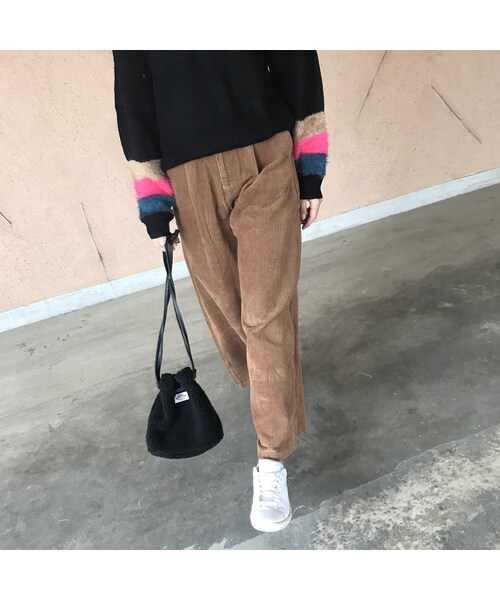 copine（コピン）の「コーデュロイハイウエストワイドパンツ（4color）【クリックポスト対象商品】（その他パンツ・レディース・その他）」の10枚目の写真