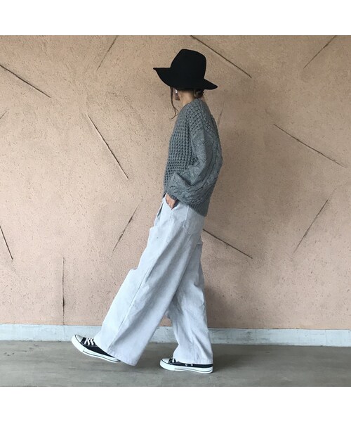 copine（コピン）の「コーデュロイハイウエストワイドパンツ（4color）【クリックポスト対象商品】（その他パンツ・レディース・その他）」の4枚目の写真