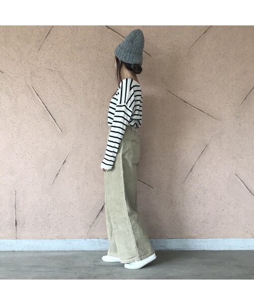 copine（コピン）の「コーデュロイハイウエストワイドパンツ（4color）【クリックポスト対象商品】（その他パンツ・レディース・その他）」の7枚目の写真