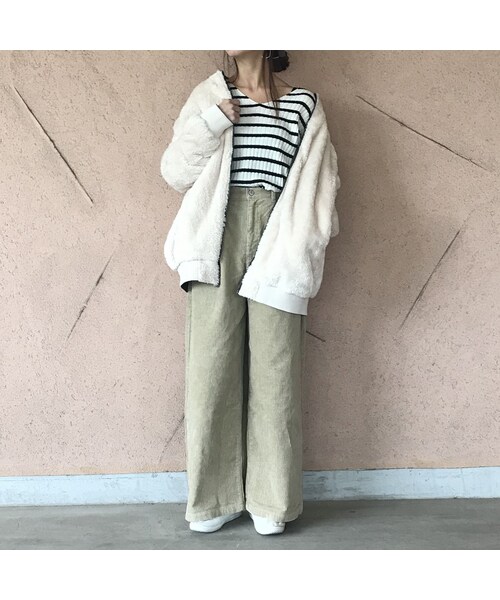 copine（コピン）の「コーデュロイハイウエストワイドパンツ（4color）【クリックポスト対象商品】（その他パンツ・レディース・その他）」の2枚目の写真
