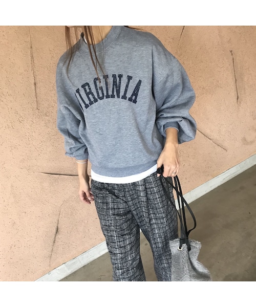 copine（コピン）の「裏起毛ボリューム袖ロゴスウェット（3color）【クリックポスト対象商品】（スウェット・レディース・その他）」の3枚目の写真