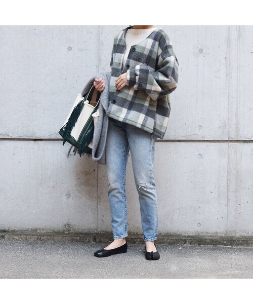 no brand（ノーブランド）の「[ RE-ARRIVAL ] カラーチェックウールブルゾン（ブルゾン・レディース・その他）」の9枚目の写真