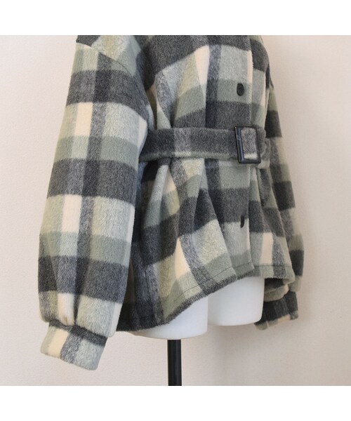 no brand（ノーブランド）の「[ RE-ARRIVAL ] カラーチェックウールブルゾン（ブルゾン・レディース・その他）」の14枚目の写真