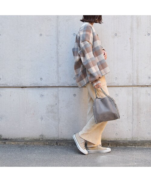 no brand（ノーブランド）の「[ RE-ARRIVAL ] カラーチェックウールブルゾン（ブルゾン・レディース・その他）」の3枚目の写真