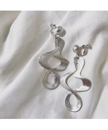 no brand | [ RE-ARRIVAL ]シルバーカーブイヤリング(イヤリング)