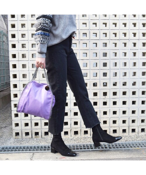 no brand(ノーブランド)の「Black Straight Denim(デニムパンツ・レディース・その他)」の3枚目の写真