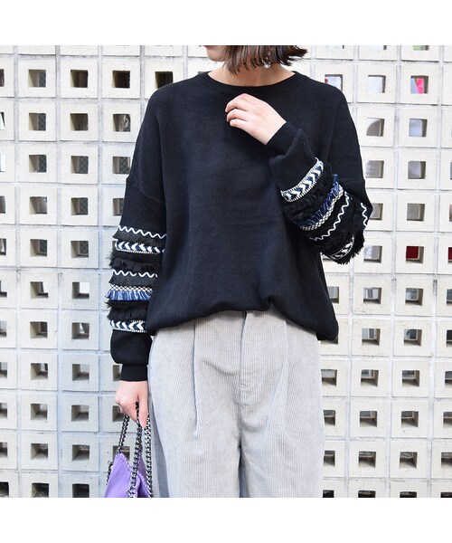 no brand（ノーブランド）の「[ RE-ARRIVAL ]デザインスリーブKNIT（ニット/セーター・レディース・その他）」の8枚目の写真