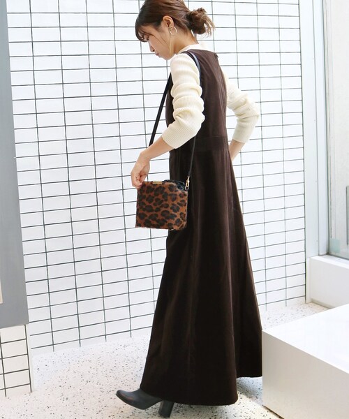 SLOBE IENA（スローブイエナ）の「細コールジャンパースカート  