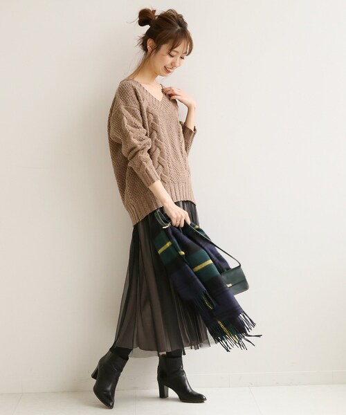 スピックアンドスパン　グレー プリーツロングスカート　美品 Spick & Span（スピックアンドスパン）の「グレー（）」 - WEAR