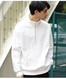 JUNRED | 裏起毛ハイネックハーフZIP(トップス)