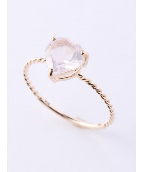 Honey Salon（ハニーサロン）の「K10ツイストハートリング(ローズ 