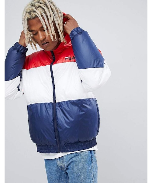 black and red fila jacket