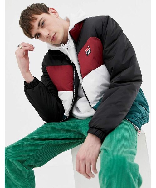 white line fila jacket