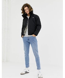 Hollister ブラック ジャケット XS Hollister Belted Puffer Jacket Coat In Black XS Brand New